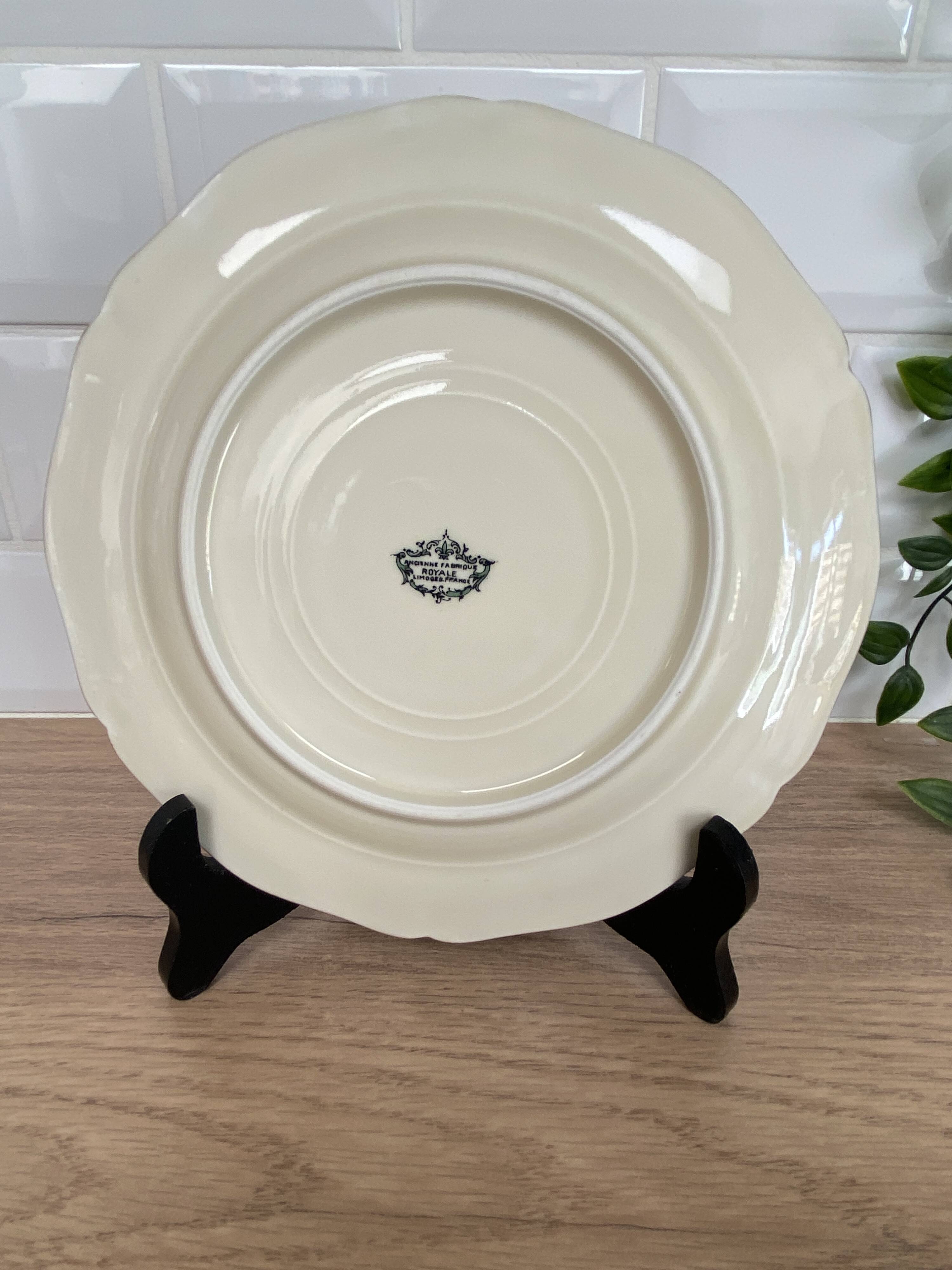 Set of 4 porcelain dessert plates