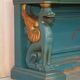 Antique hand-carved console circa 1880 with a marble top.