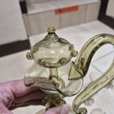 Roemer Glasses and Carafe 19th Century Mouth Blown Crystal