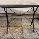 art deco wrought iron bistro table