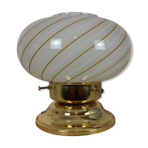 Lampe champignon globe - verre
