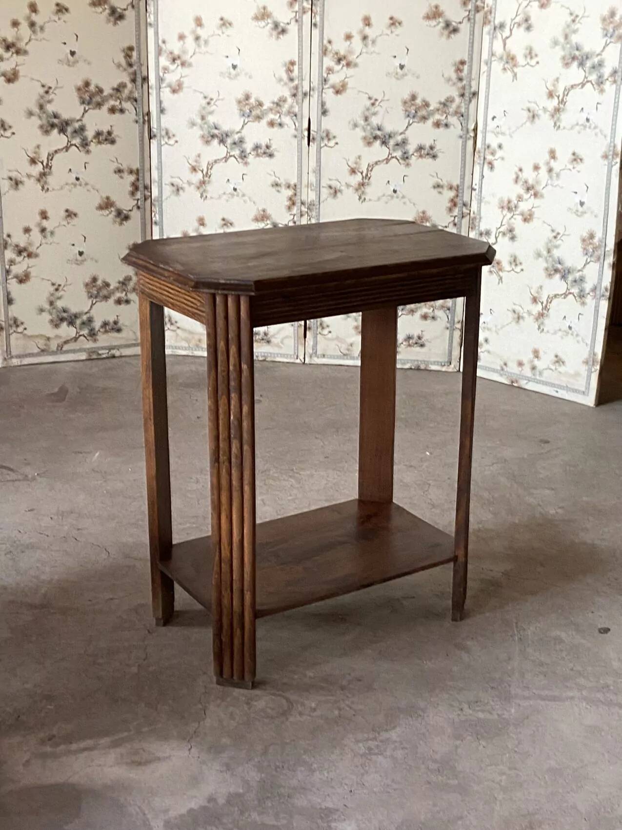 Console Art Déco en chêne – époque 1920-1930