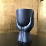 Black hand vase