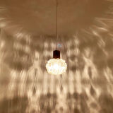 Glass pendant lamp by Glashütte Limburg