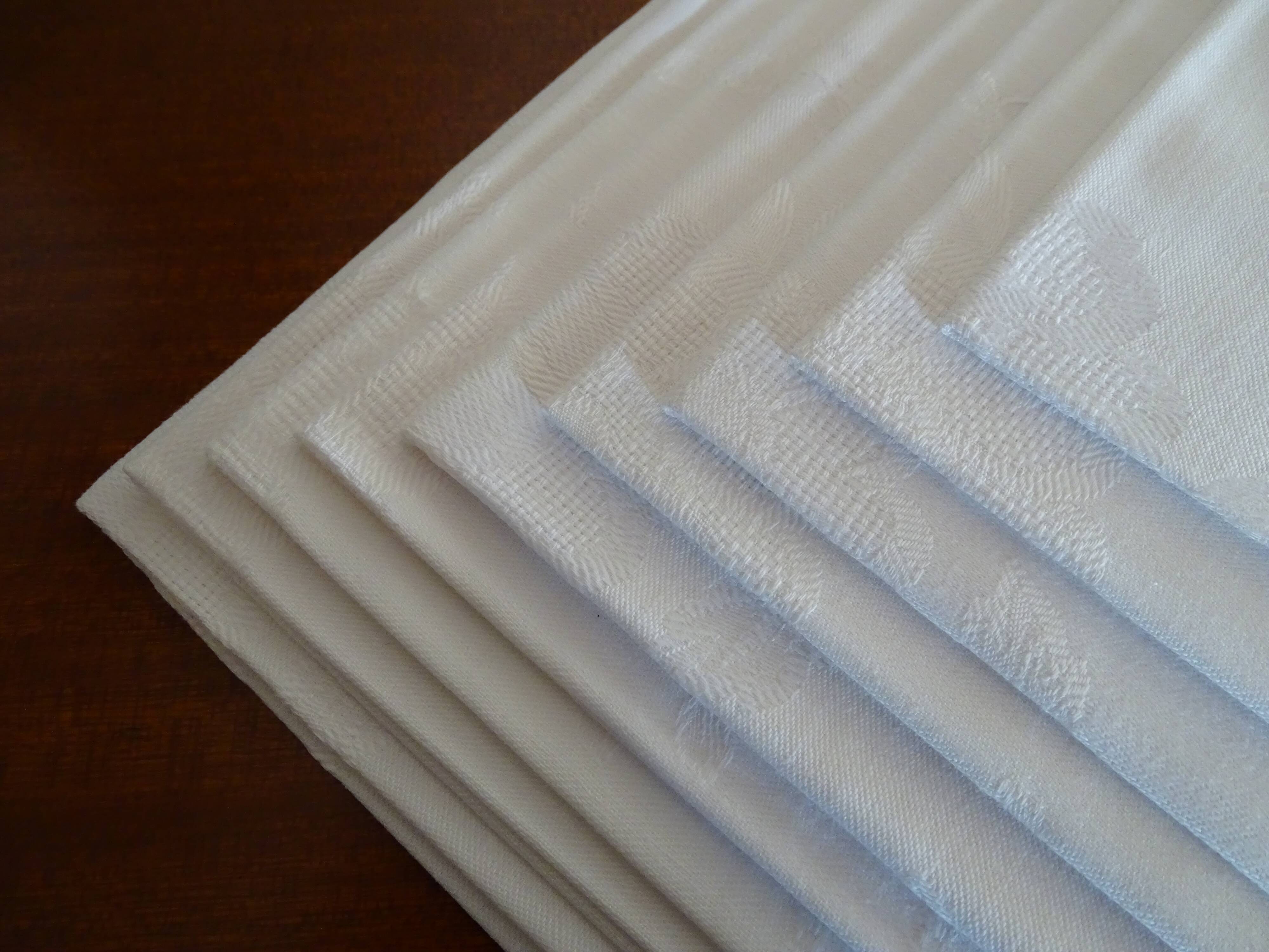 9 cotton napkins damask with flowers 48 x 48 cm