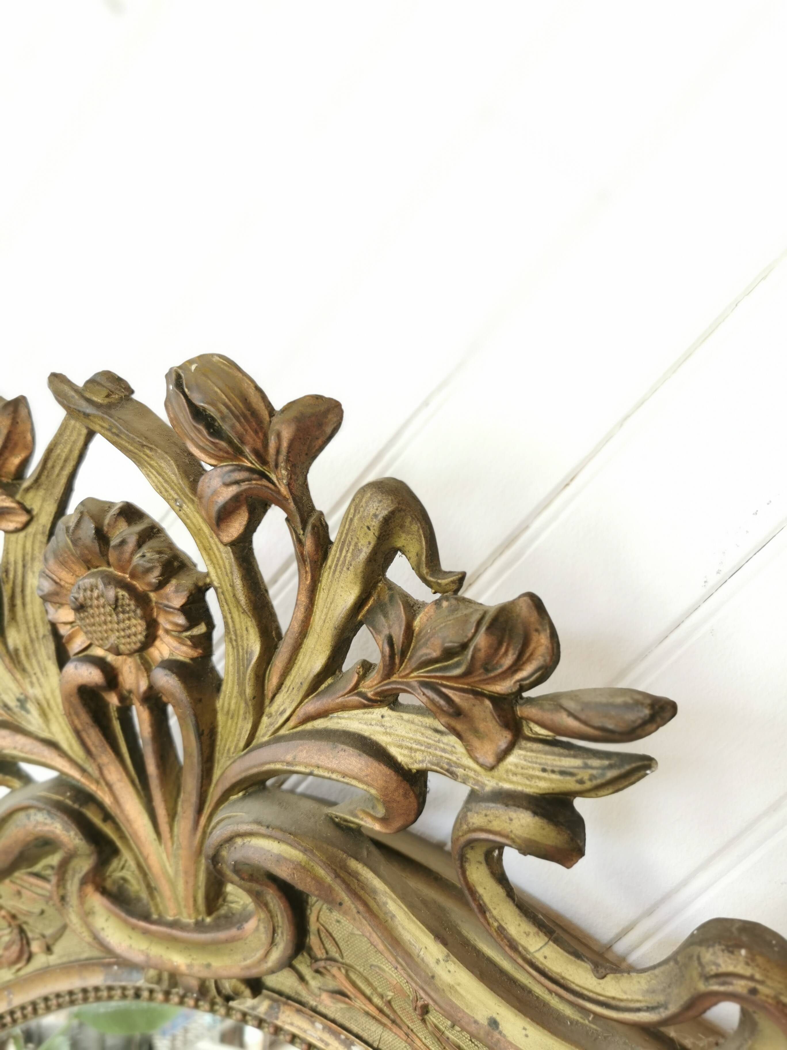 Art Nouveau fireplace mirror 1900