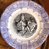 Lot of three plates Sarreguemines