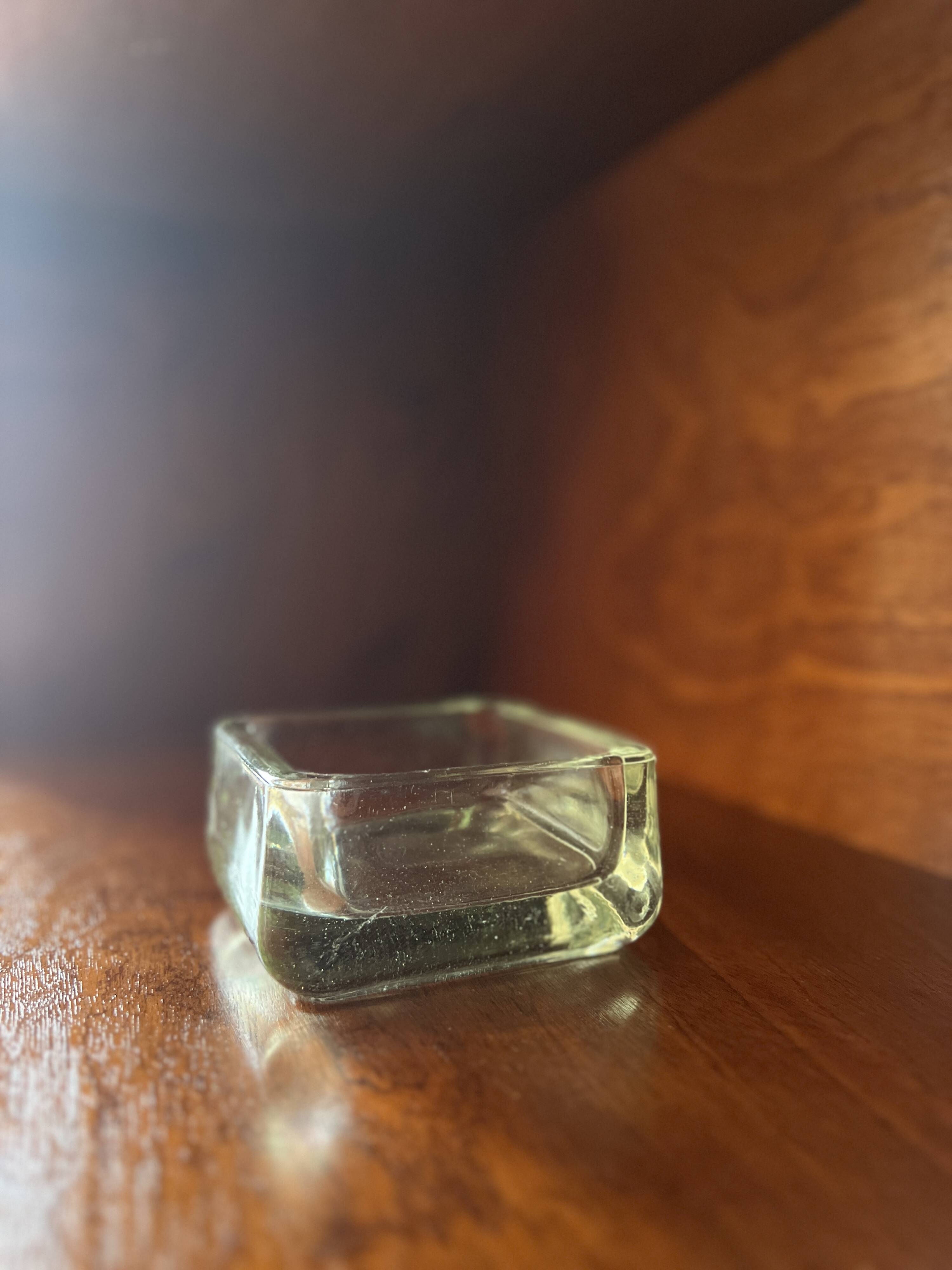 Bauhaus glass ashtray/pocket tray, Lumax design 1970