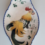 Set of 2 Plates and 2 dishes in Luneville earthenware - Collection "Les Coqs" - Signed K & G