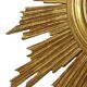 Large Deknudt Sunburst Gold Leaf Sun Mirror Sixties