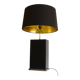 Black lacquered wooden table lamp designed by Roger Vanhevel, 1970s.