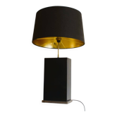 Lampe à poser en bois laqué noir conçue par Roger Vanhevel, années 1970