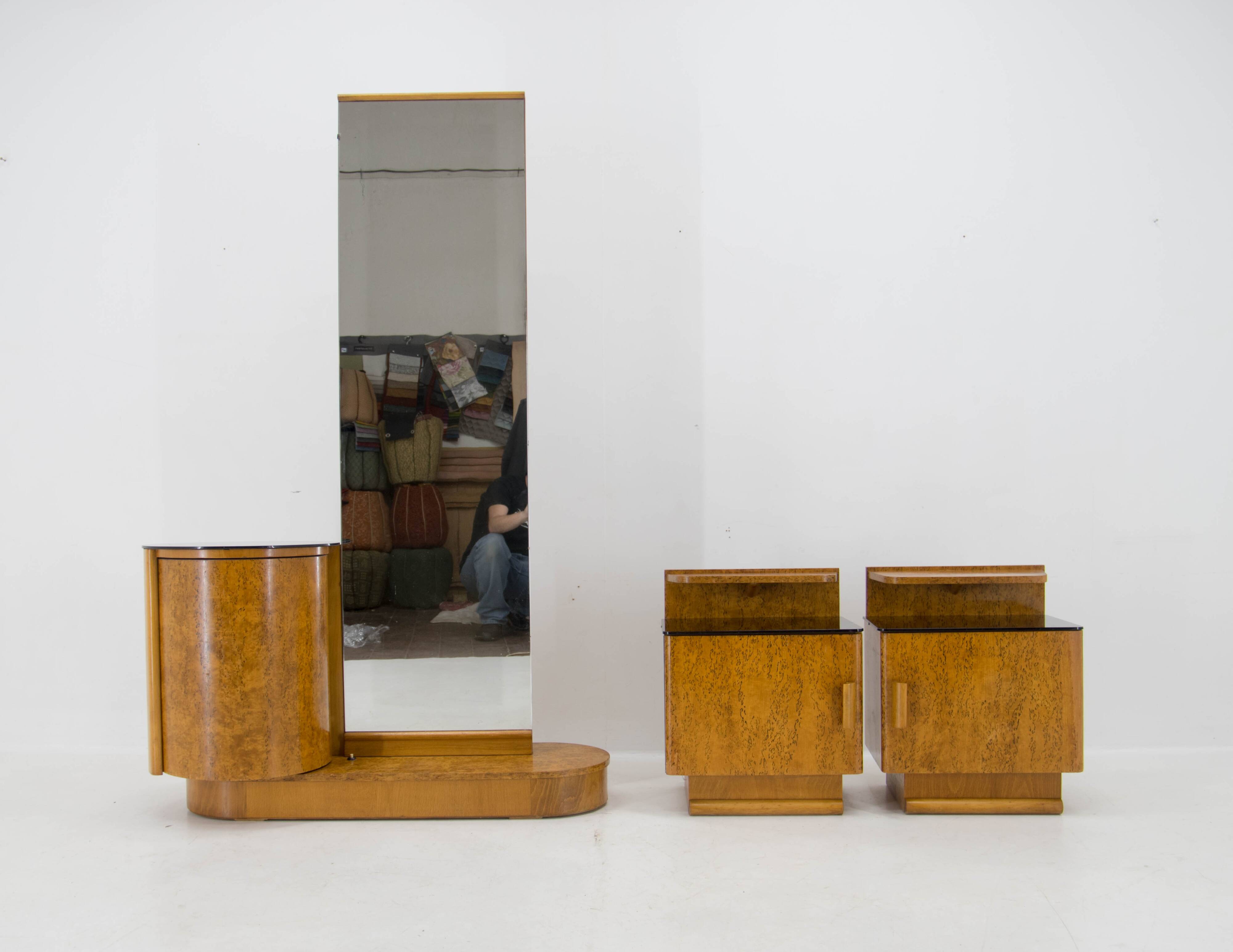 Set of Two Night Stands by Halabala for UP Zavody, 1940s