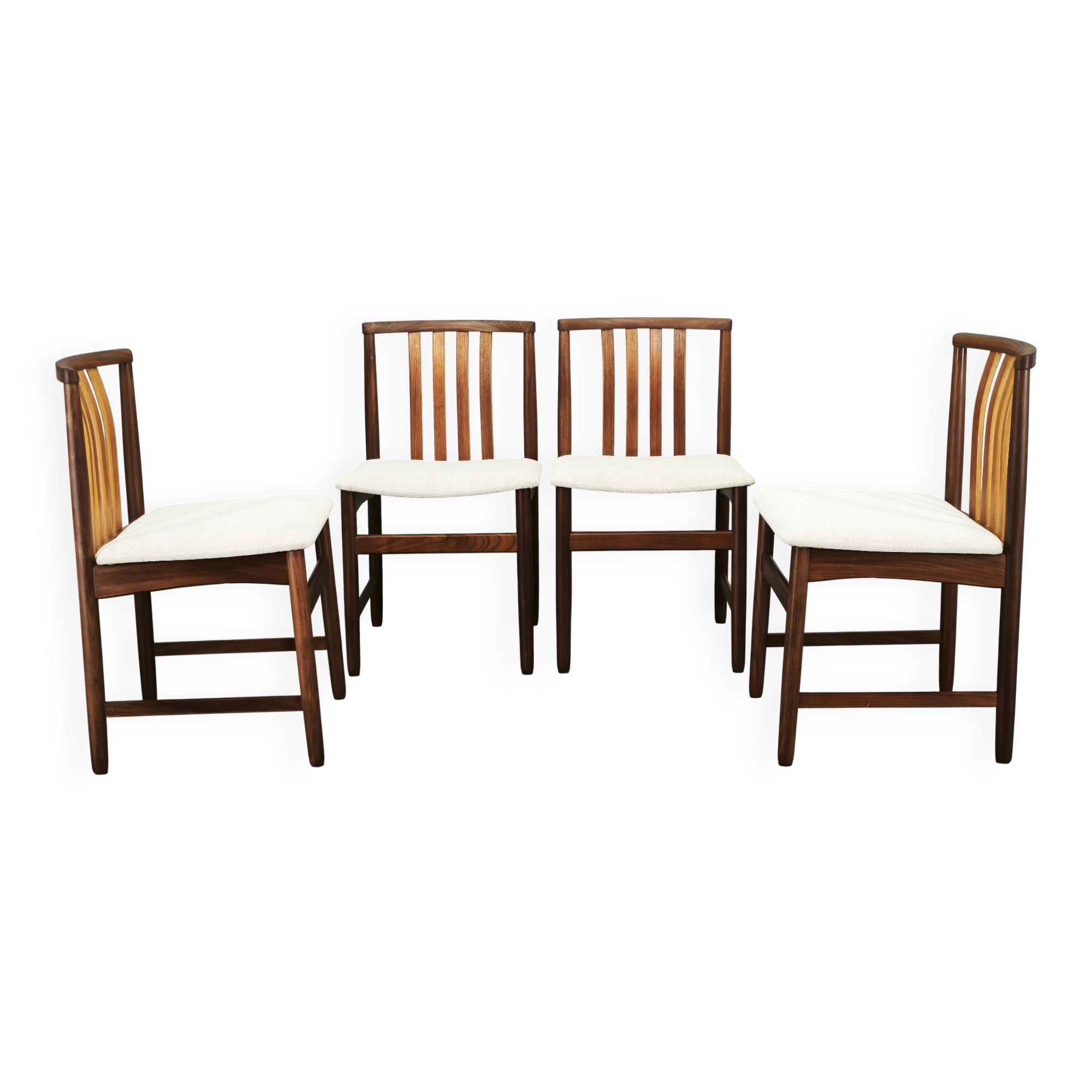 Set of Four Danish Teak Dining Chairs, Scandinavia, 1960s
