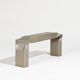 "Tube stool" bench in galvanized steel