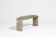 "Tube stool" bench in galvanized steel