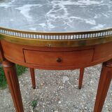 Antique bouillotte table with marble top, Louis XVI style