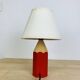 Pierre Sala vintage pencil lamp, wood, red