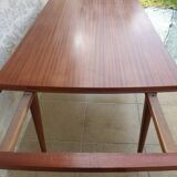 Extendable table with compass legs from the 1950s, extensions not supplied in teak wood – Very good condition