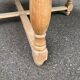 Renovated round extendable farmhouse dining table made of solid wood, 115cm.