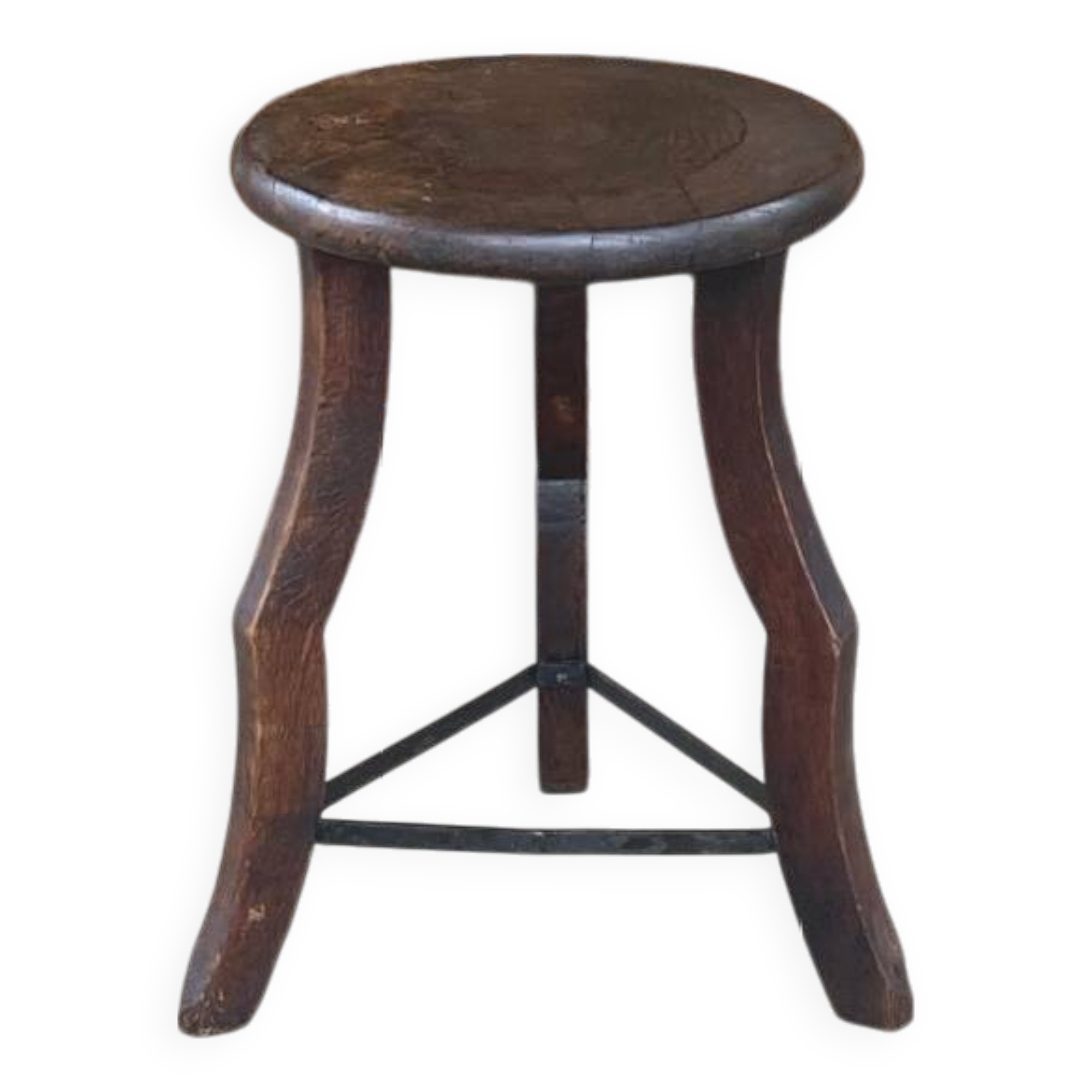 Wooden tripod stool