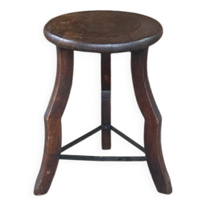 tabouret tripode en bois