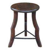 Tabouret tripode en bois