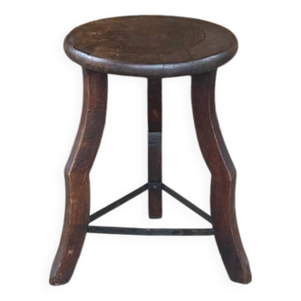 Wooden tripod stool