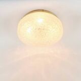 Pair of Large Murano Ice Glass Ceiling Lights from Doria Leuchten, Germany, 1960s