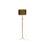 Maison Baguès, Lampadaire tripode en bronze doré imitant le bambou, années 1970.