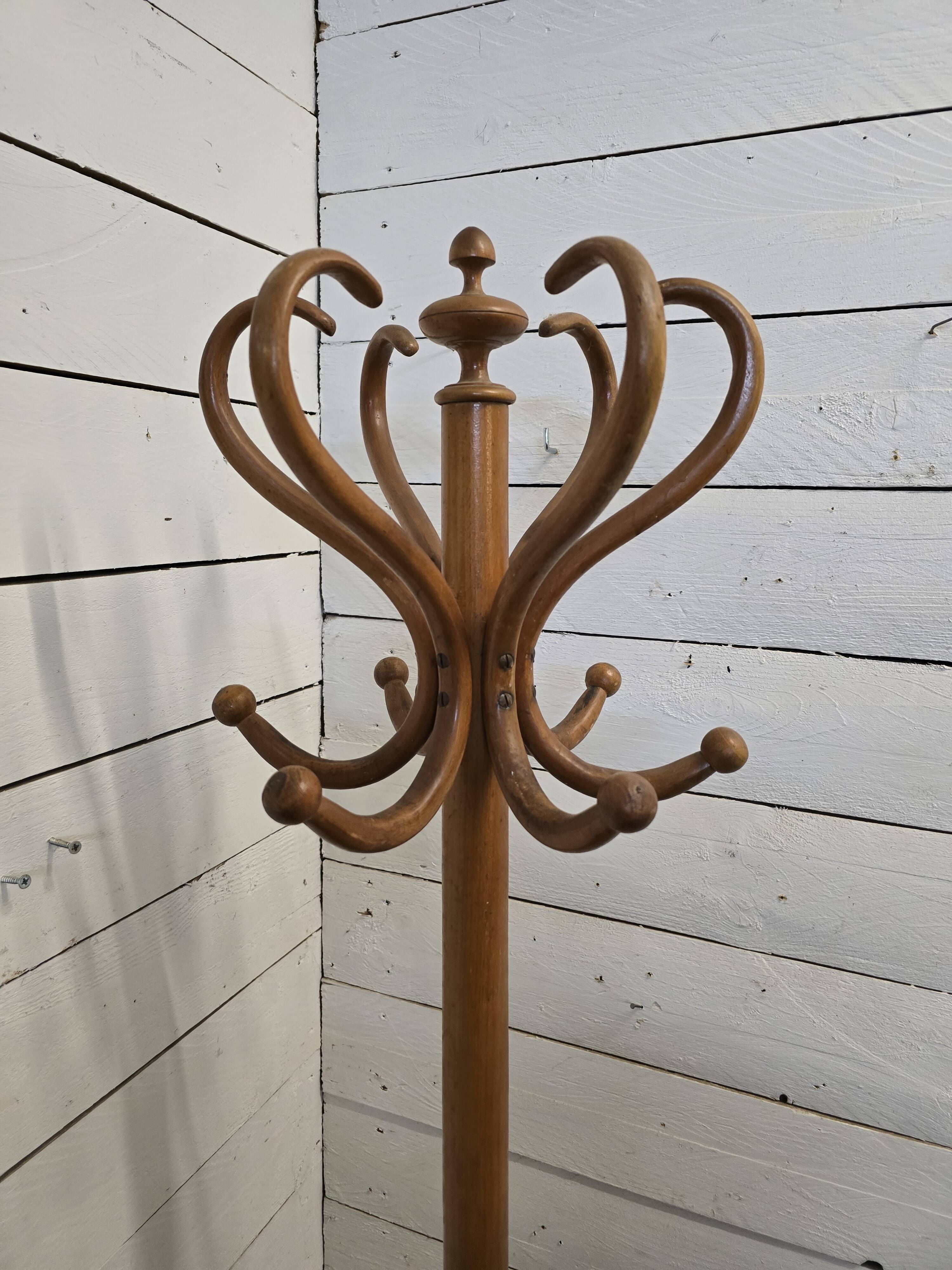 Parrot coat rack in curved wood