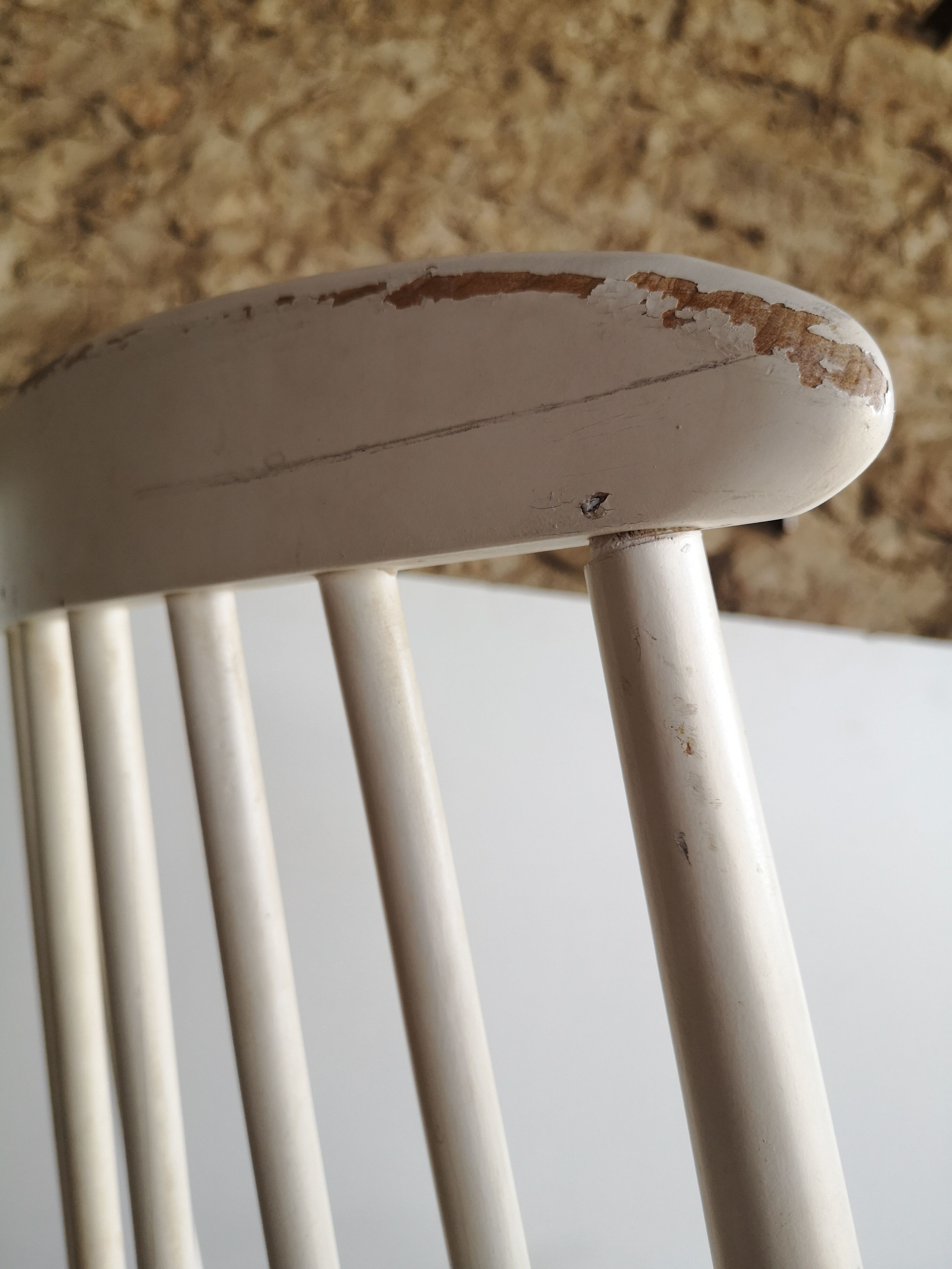 Rocking-chair white Lena Larsson 60s