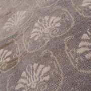 Vintage midcentury karapinar floral brown wool rug
