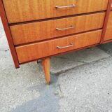 Vintage chest of drawers 3 drawers 1 flap