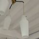Suspension 3 globes en verre opalin