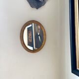 Gilded oval mirror 35 x 28 cm