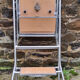 Formica chair stepladder retractable, vintage, 70s