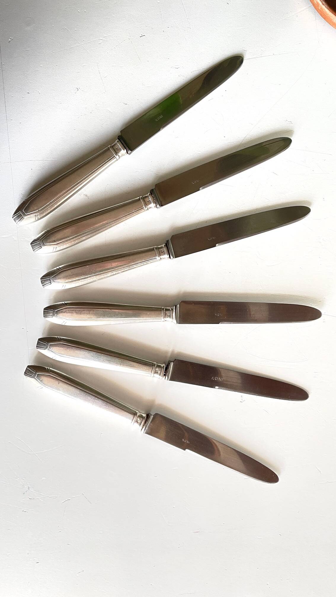 6 Art Deco Dessert Knives