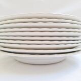 10 Amandinoise soup plates with blue oak leaves