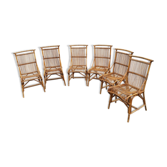 Rattan 6 chairs