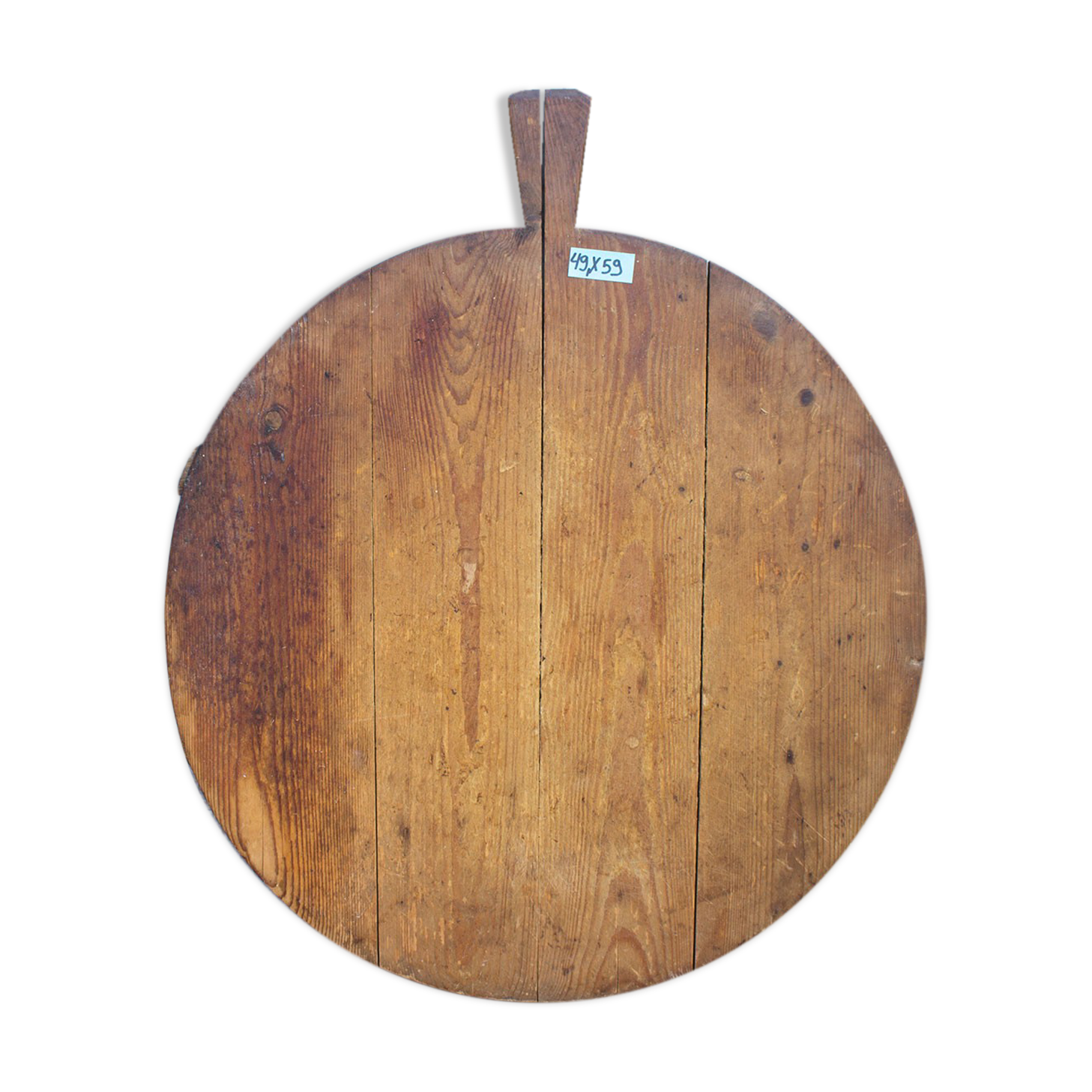Old cutting board 59 x 49 cm round