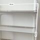 Vintage folding dessert trolley on wheels, 3 white shelves