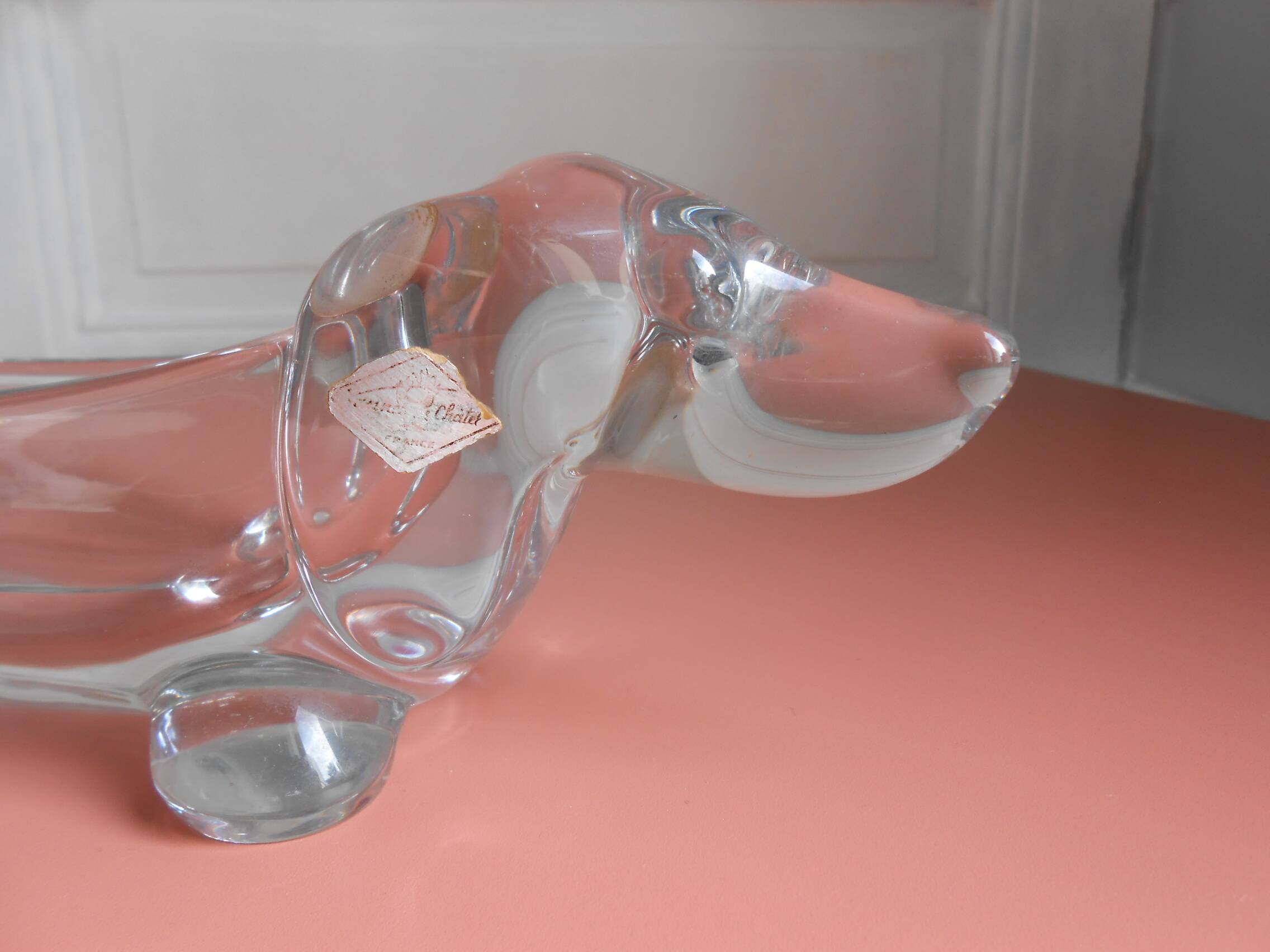 Dachshund crystal pocket tray Art Vannes