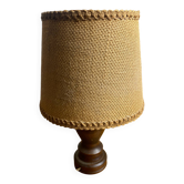 Lampe en bois avec abat-jour 