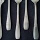 Set of 6 silver-plated oyster forks, SFAM Art Deco style