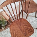 3 wooden trio bistro chairs No. 740 Baumann