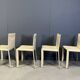Beige leather dining chairs by Cattelan Italy, set of 4 - 1980s