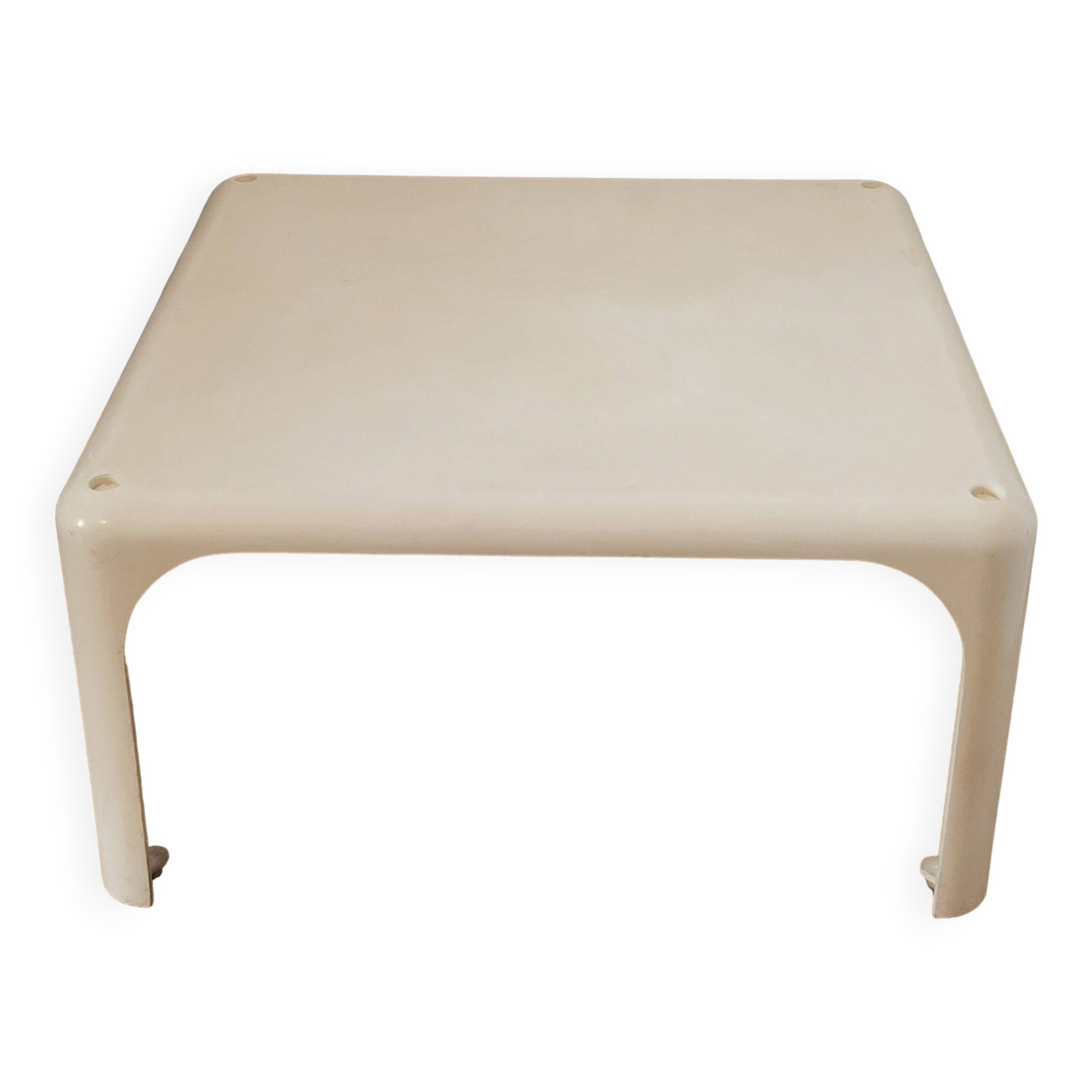 DEMETRIO 45 white coffee table design Vico Magistretti by Artemide Italy 1960