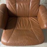 Unico leather armchair and ottoman