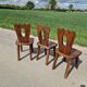 Lot de 3 chaises brutaliste Aranjou style olavi Hanninen
